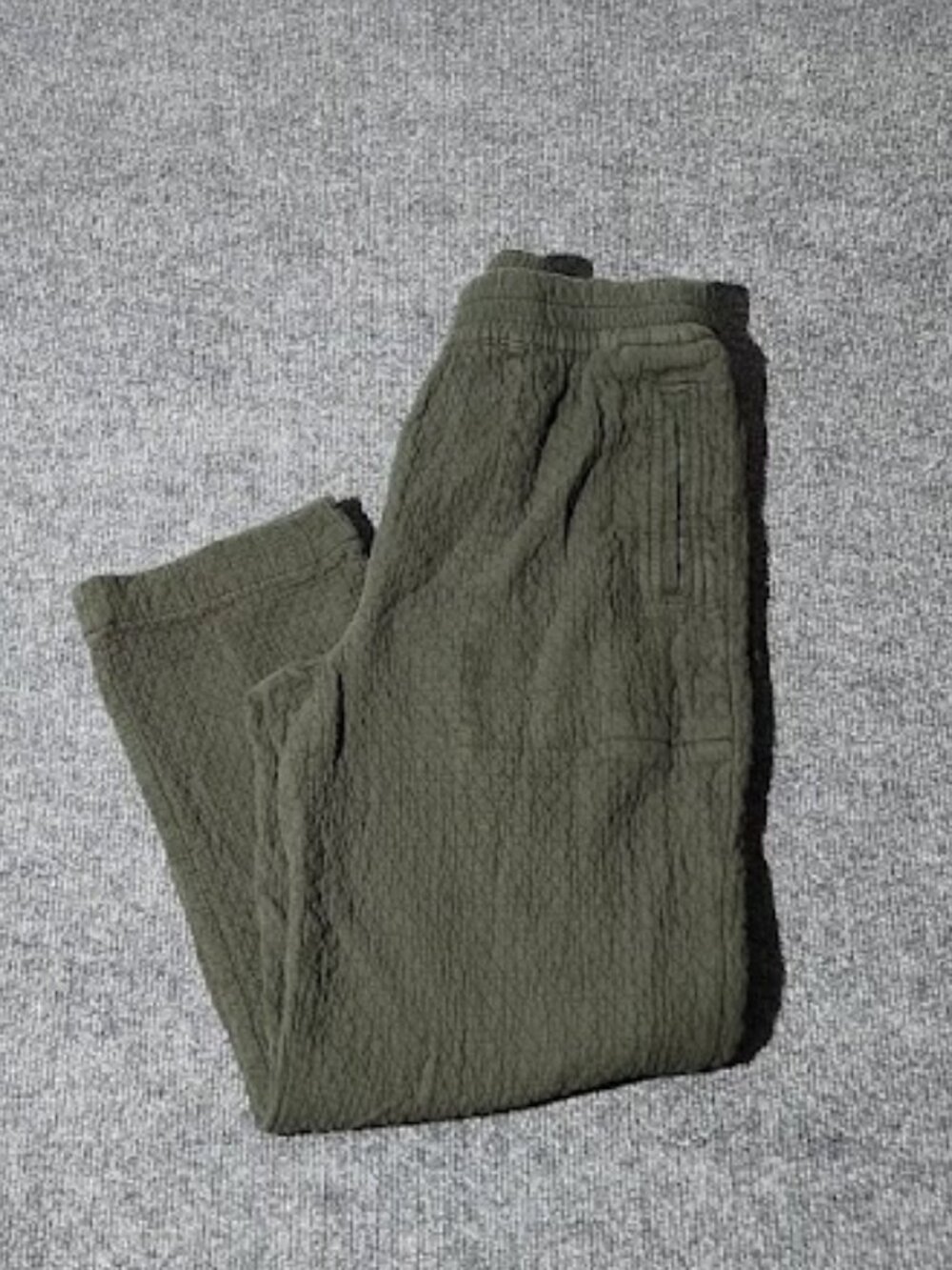 Madewell Pull-on High-Rise Tapered Pants Diamond Jacquard Green Size Small